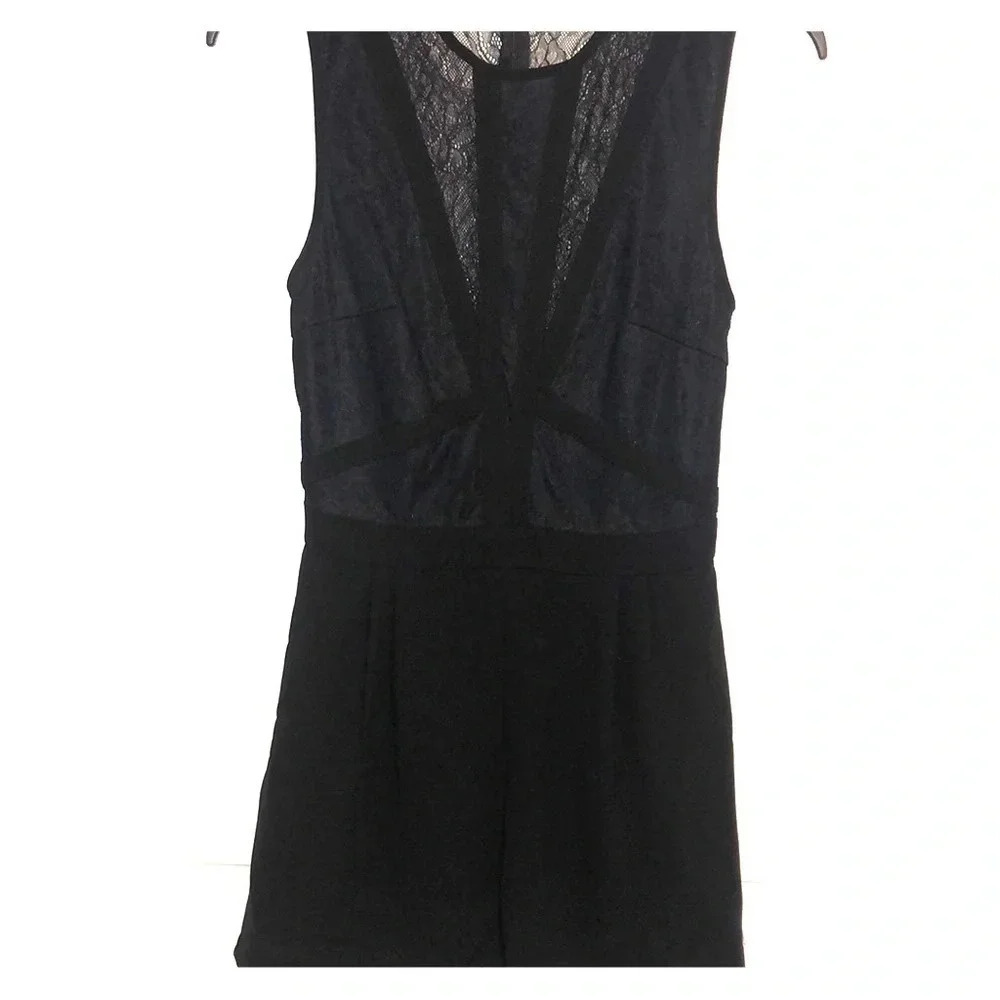 Black Lace Romper - Picture 1 of 4